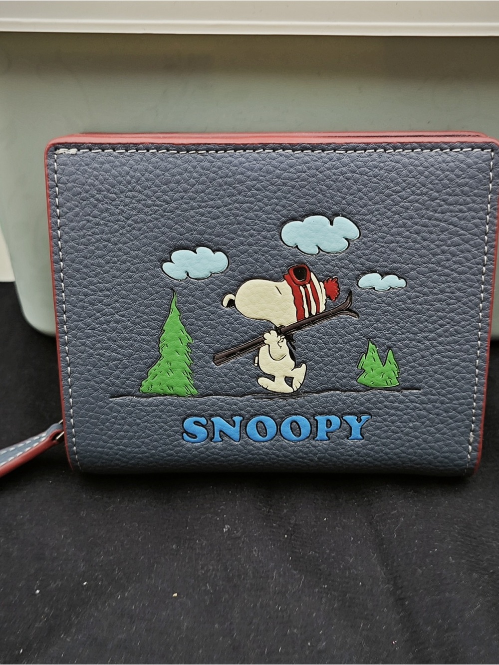 Coach Snoopy Wallet in Navy